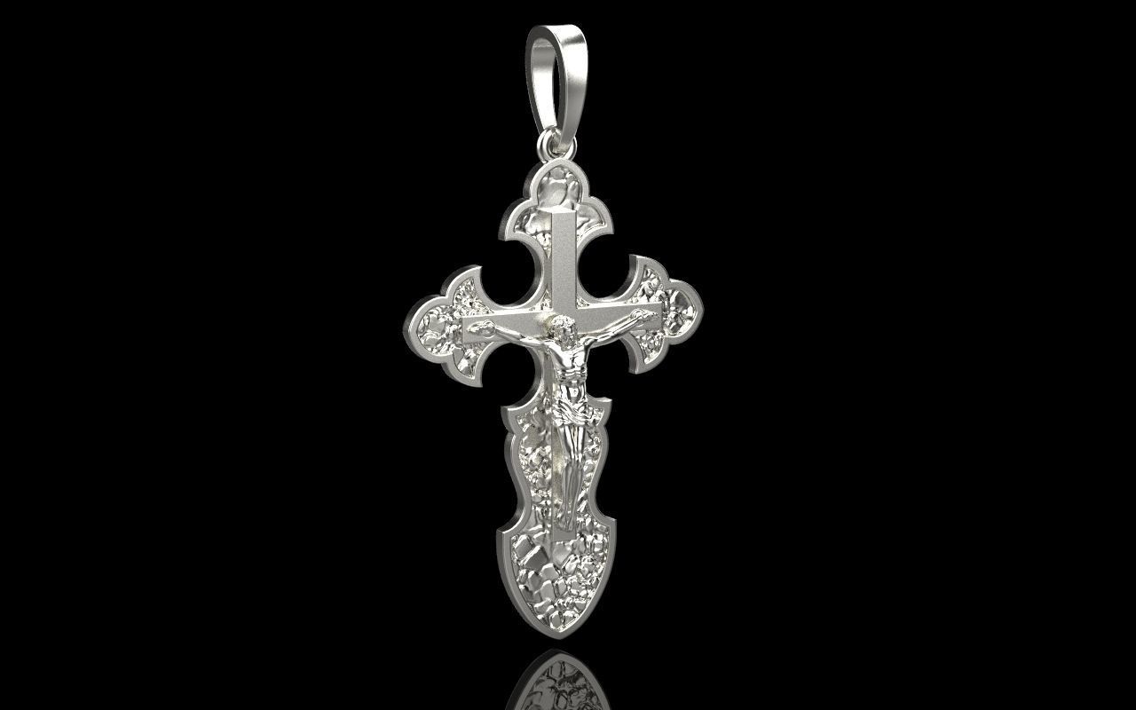 Cross ornament 3D print model_9