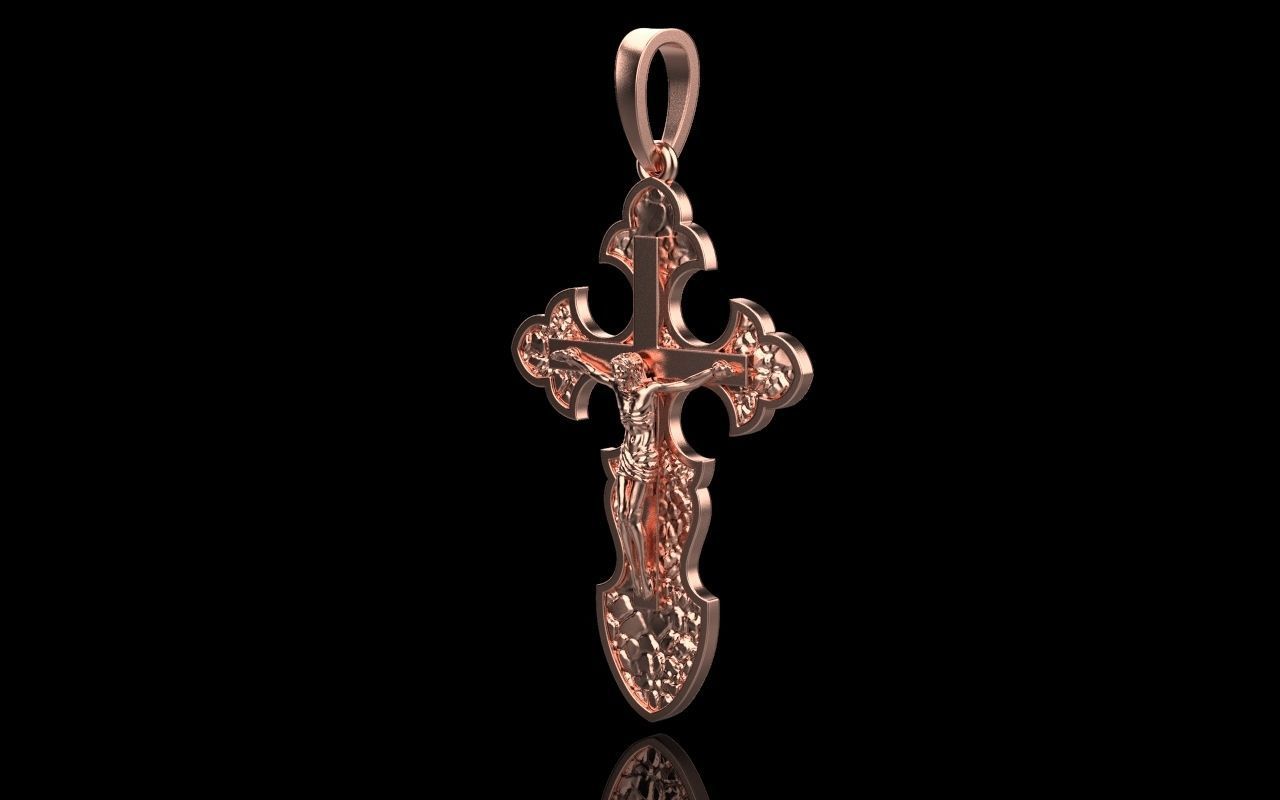 Cross ornament 3D print model_11