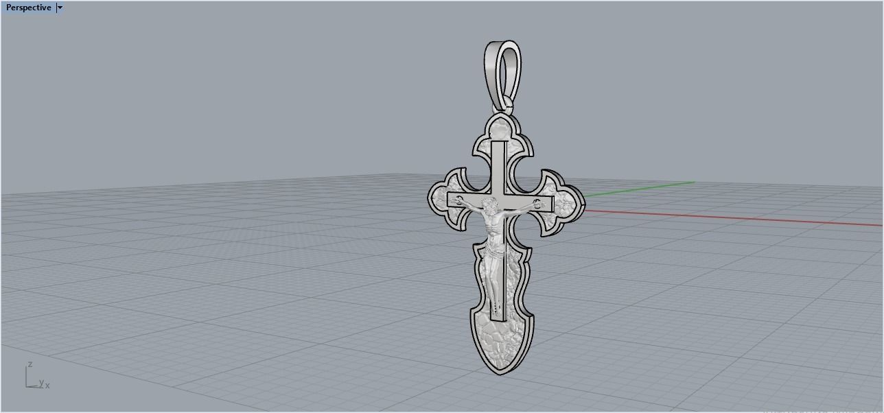 Cross ornament 3D print model_13