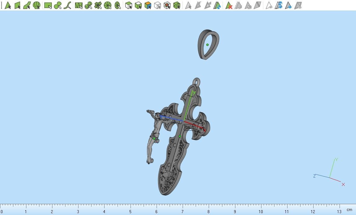 Cross ornament 3D print model_22
