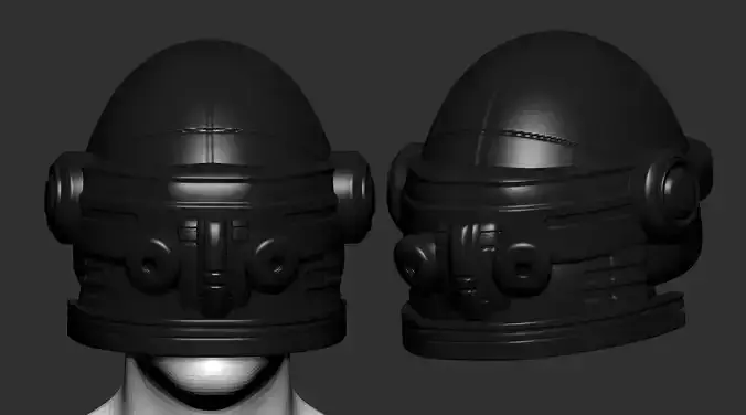 helmet high poly sculpt 3d printable ver 7 3D model
