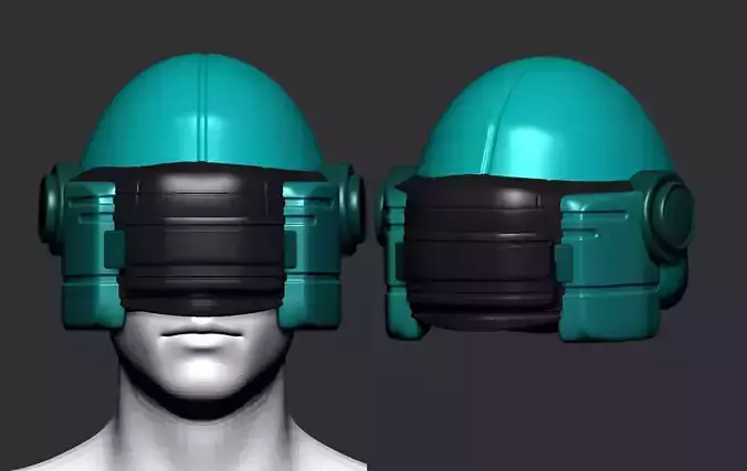 helmet high poly sculpt 3d printable
