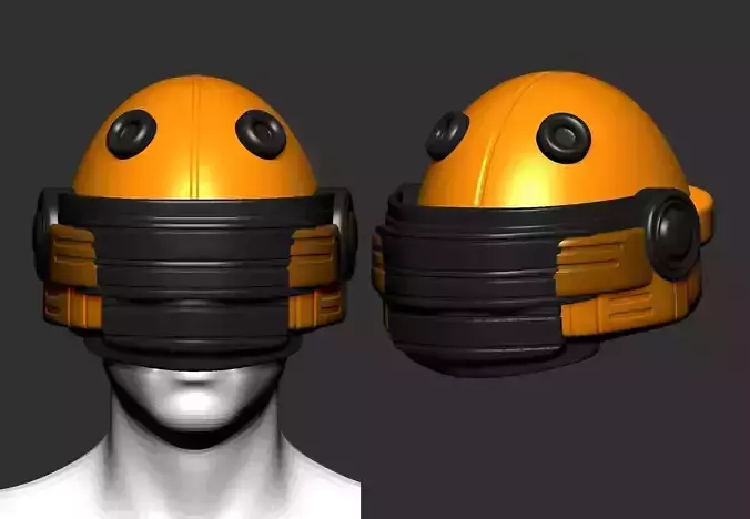 helmet high poly sculpt 3d printable ver 7 3D model