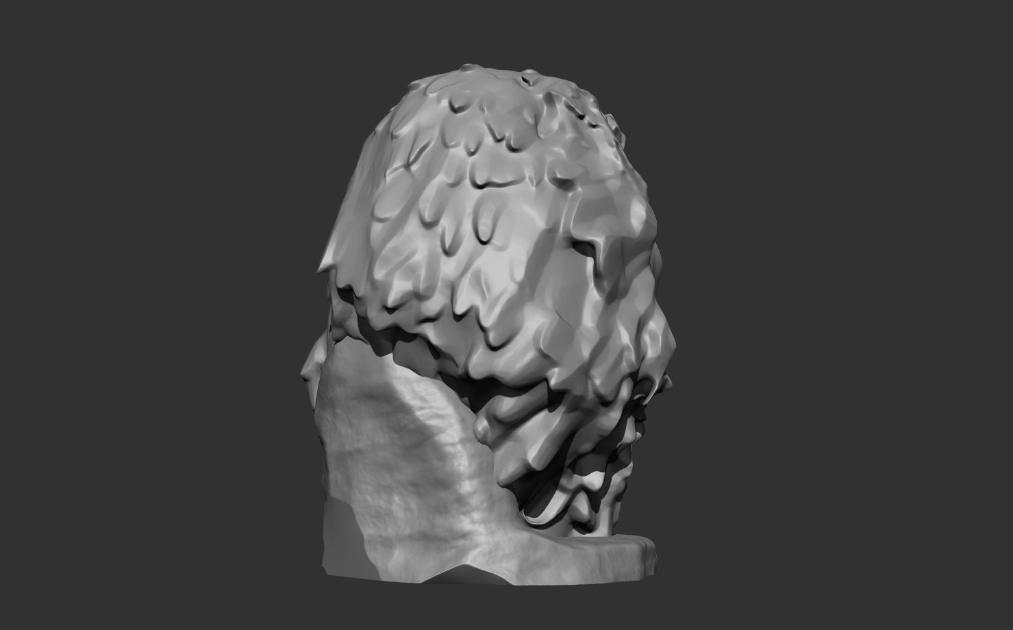 Lion bust 3D print model_9