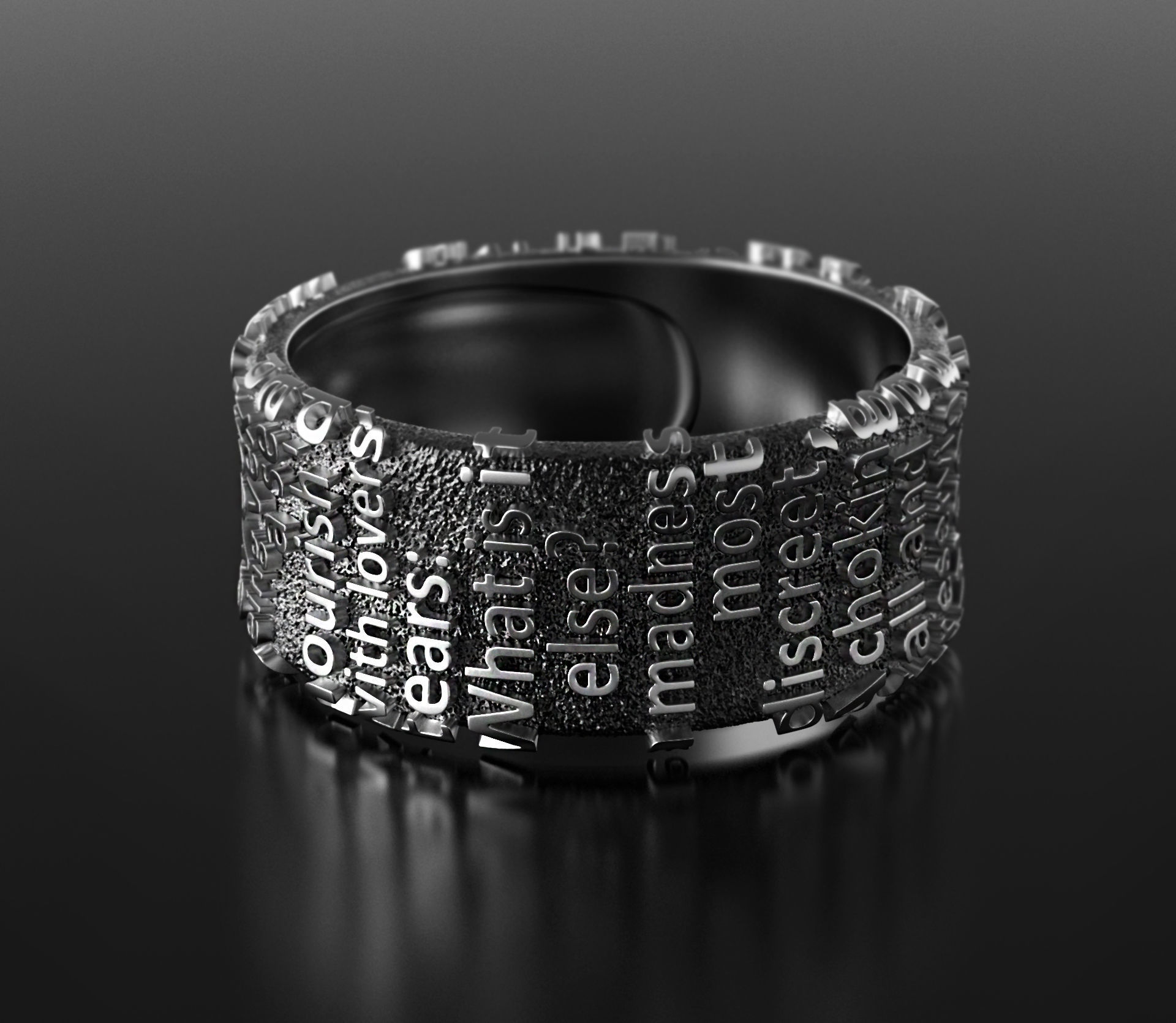 Romeo and Juliet ring 3D print model_6