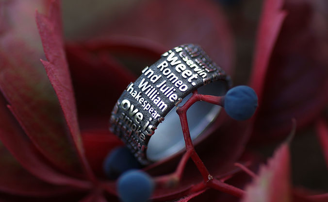 Romeo and Juliet ring 3D print model