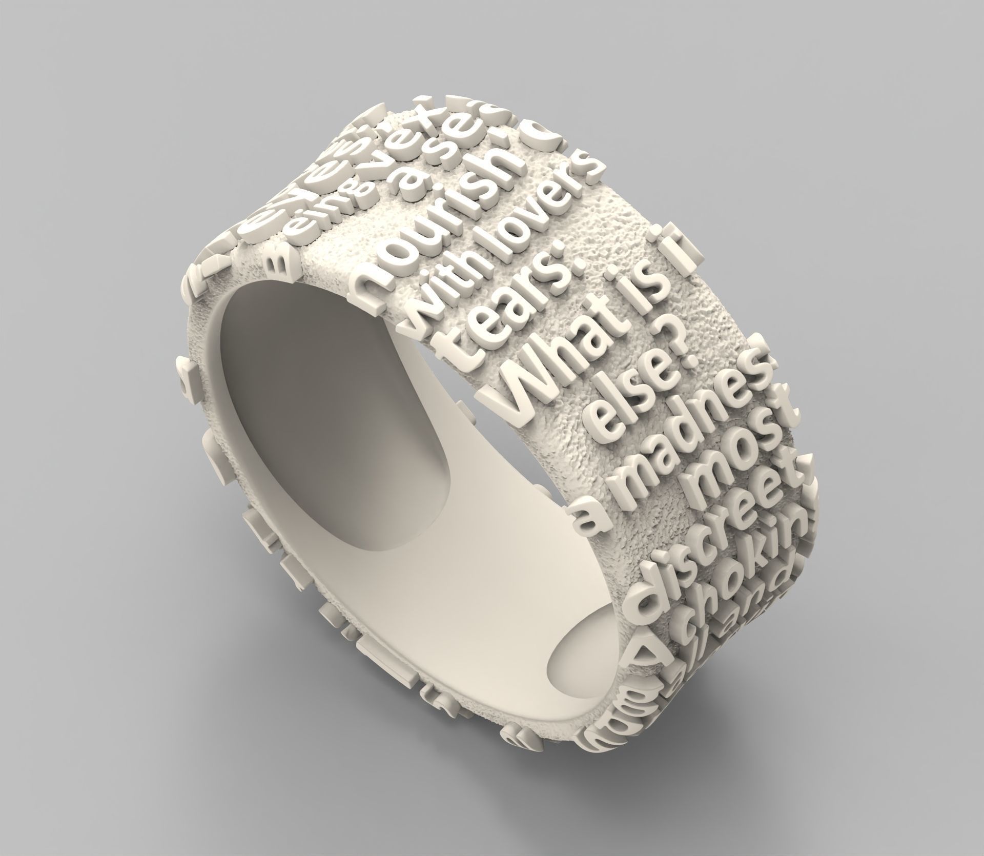 Romeo and Juliet ring 3D print model_10