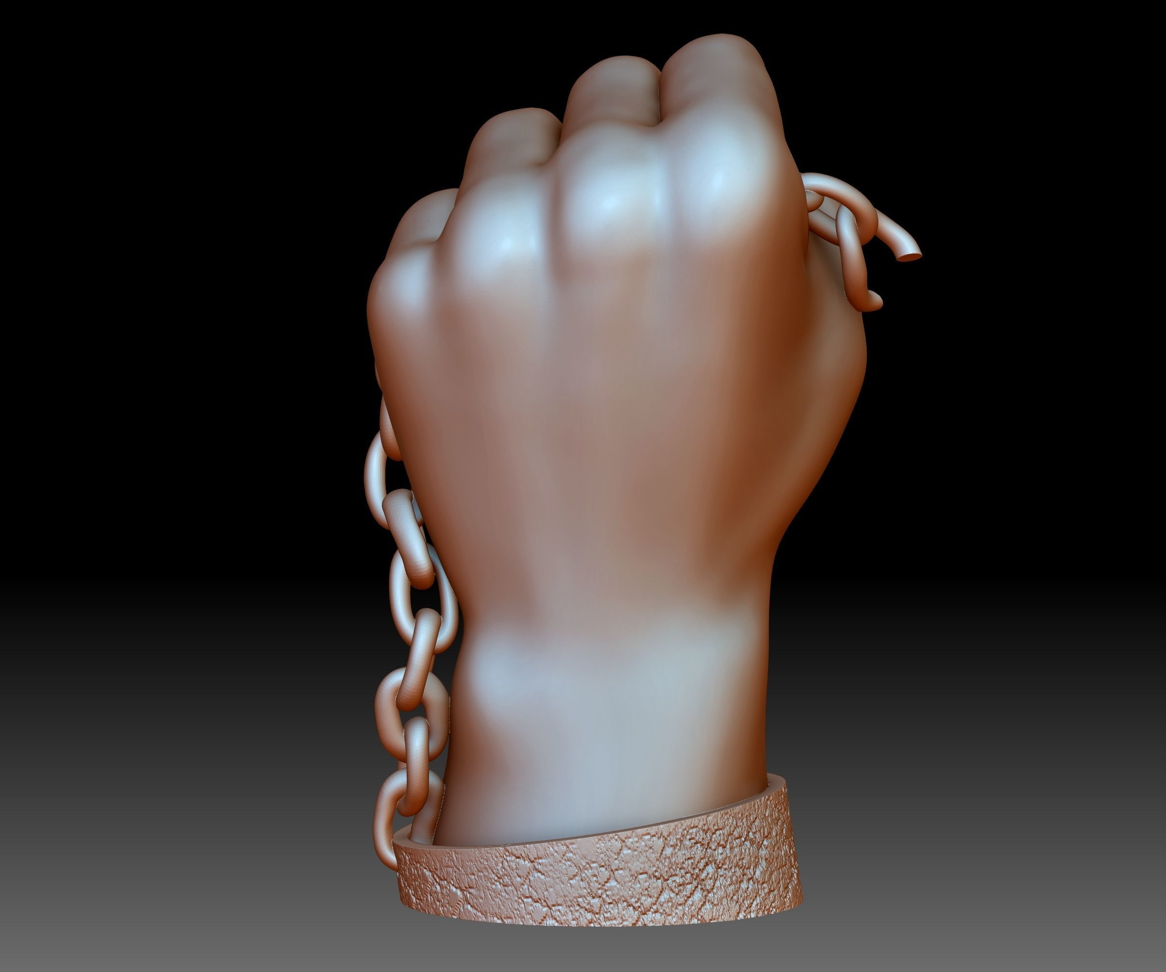 Black lives matter fist sign hand sign logo emblem 3D printable 3D print model_4