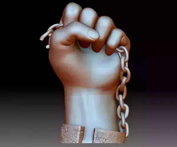 Black lives matter fist sign hand sign logo emblem 3D printable 3D print model