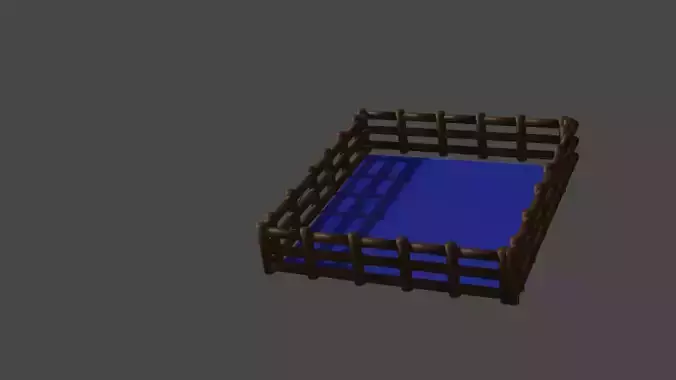 Low-Poly game ready Fishing Scene