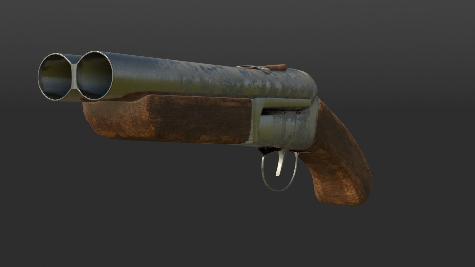  pirate shotgun Low-poly 3D model_6