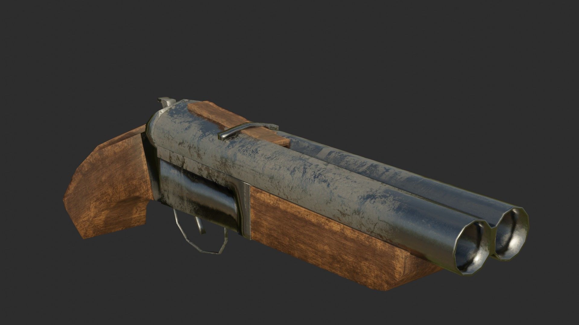  pirate shotgun Low-poly 3D model_10