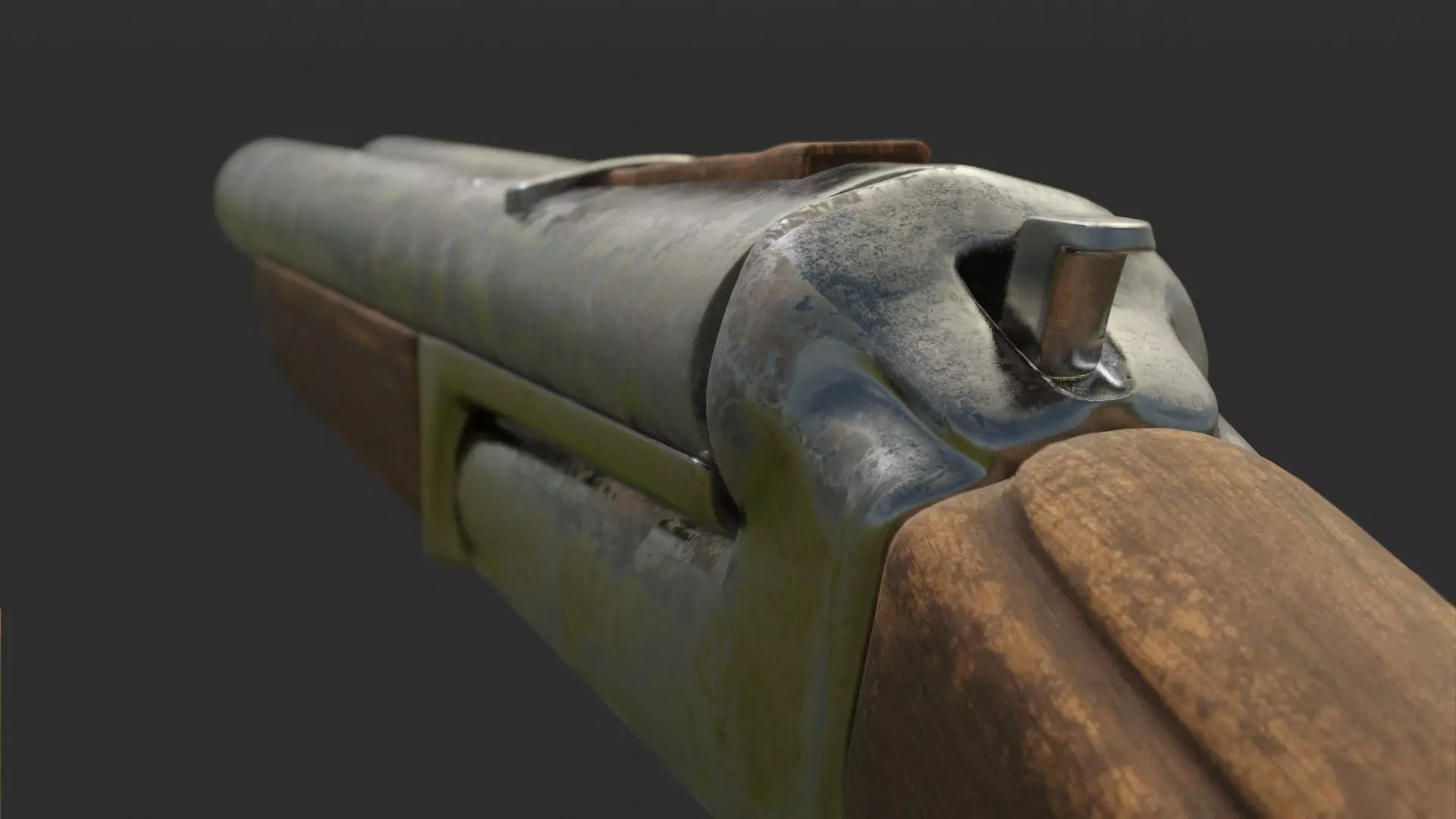  pirate shotgun Low-poly 3D model_0
