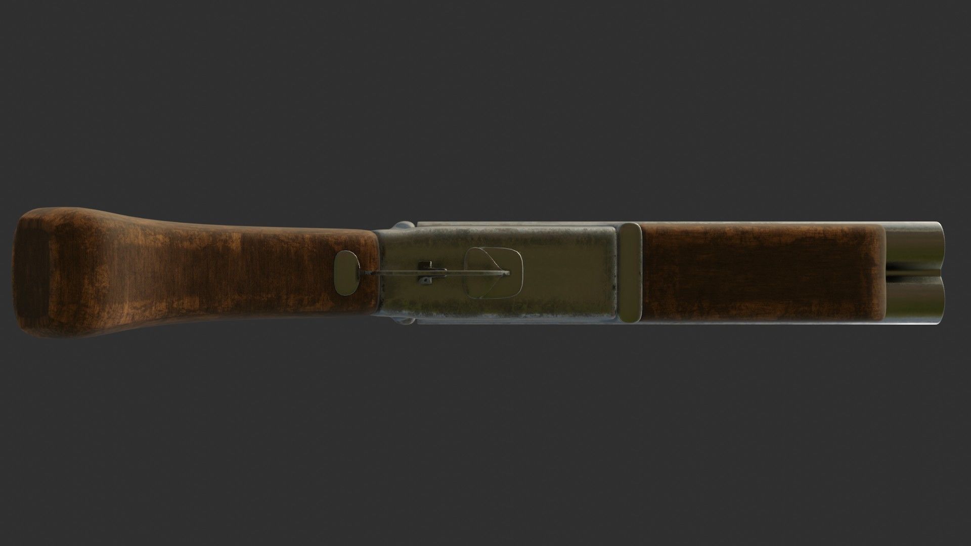  pirate shotgun Low-poly 3D model_8