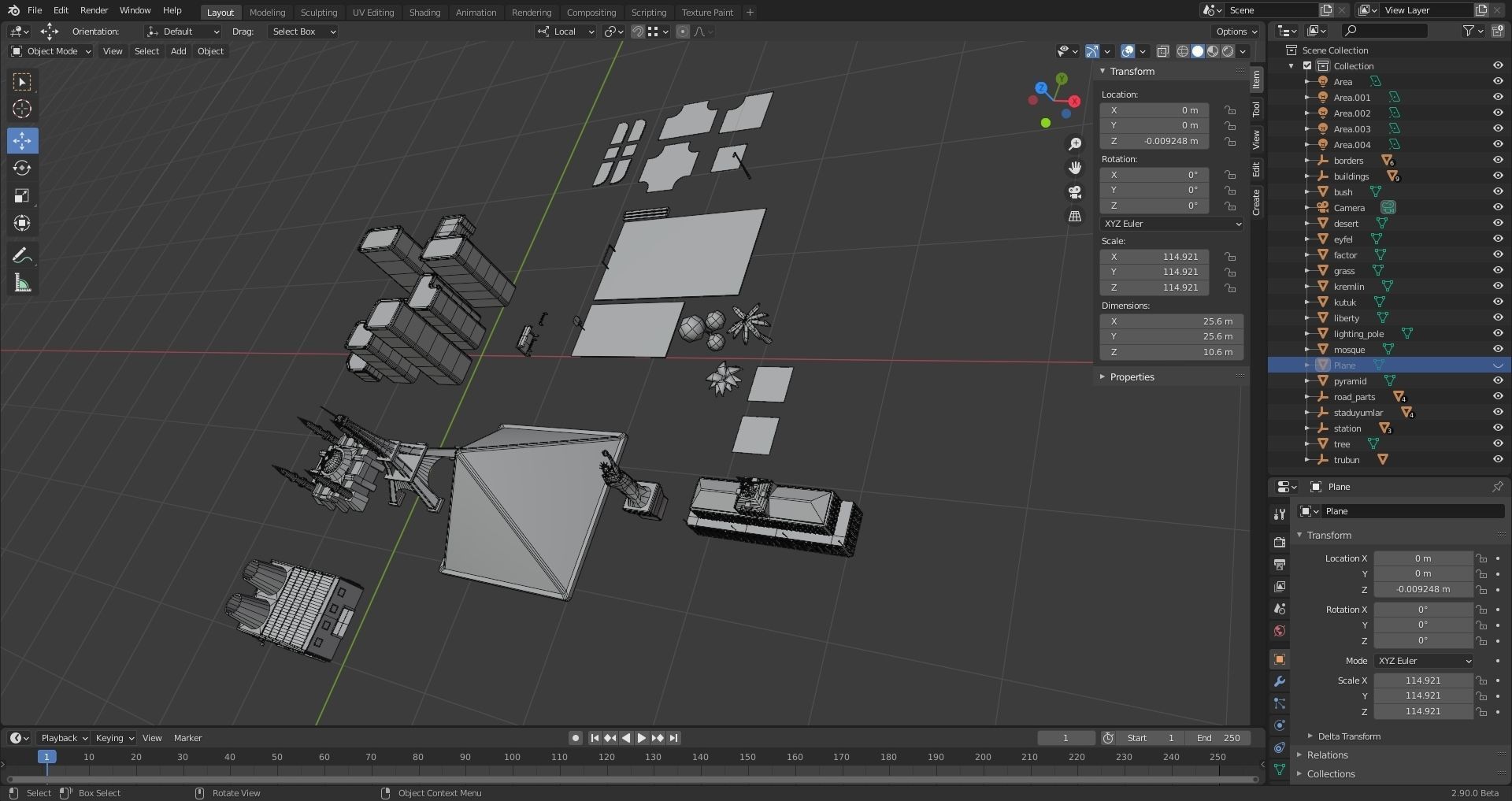 City 3D Models for Hyper Casual Games Free low-poly 3D model_8