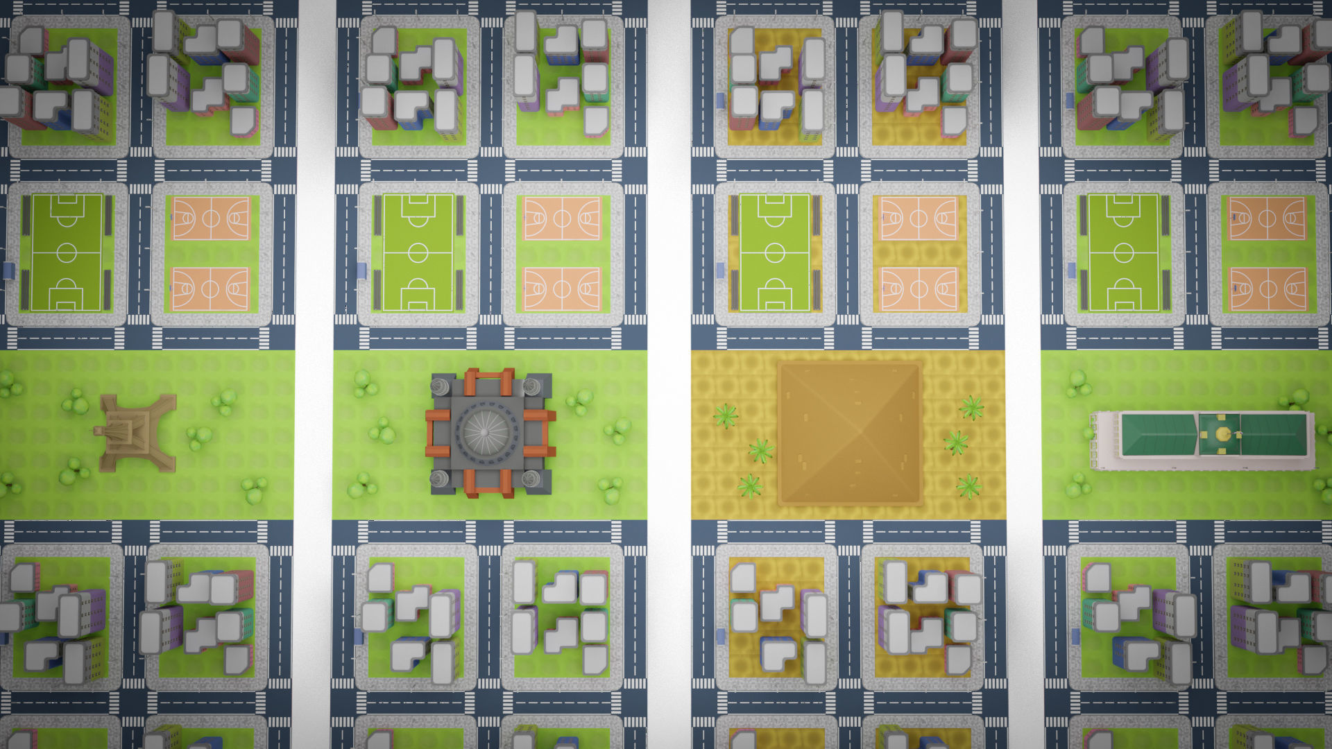 City 3D Models for Hyper Casual Games Free low-poly 3D model_12