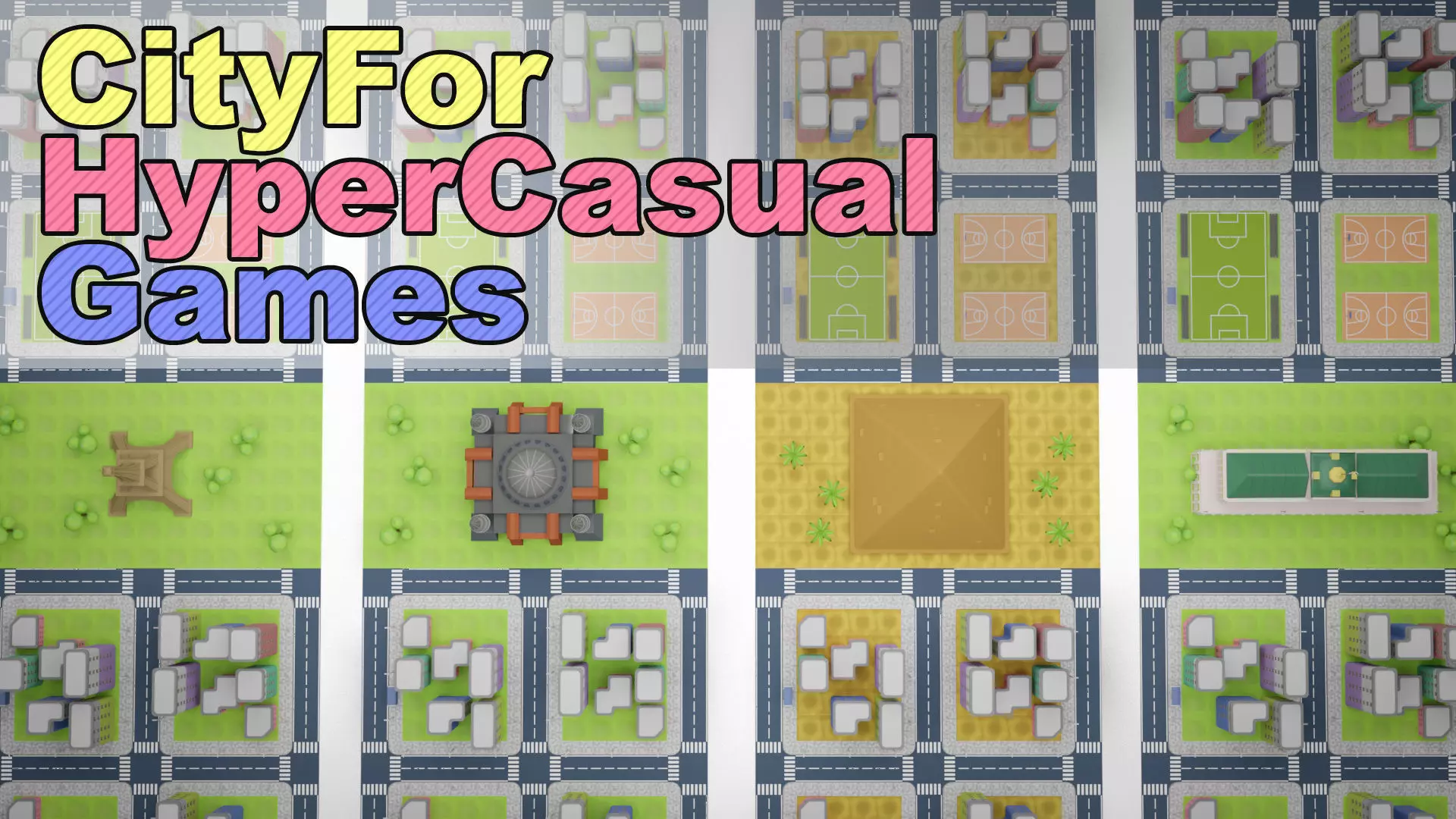City 3D Models for Hyper Casual Games Free low-poly 3D model_0