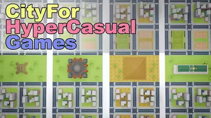 City 3D Models for Hyper Casual Games Free low-poly 3D model