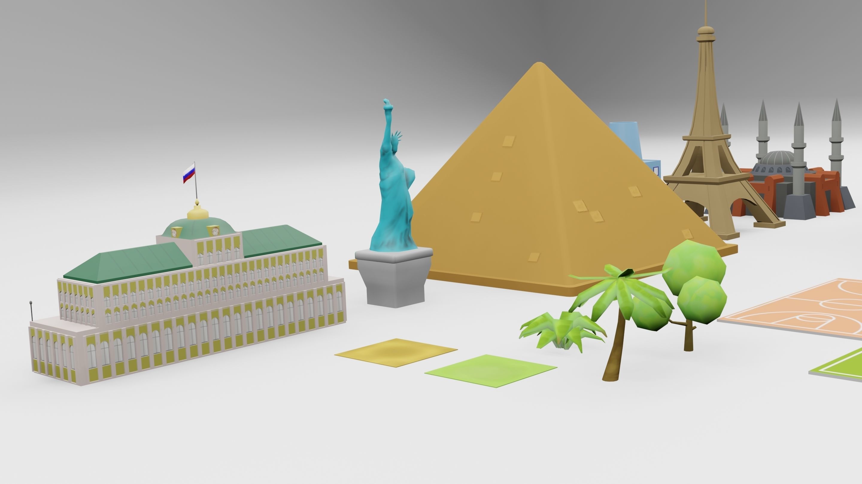 City 3D Models for Hyper Casual Games Free low-poly 3D model_3