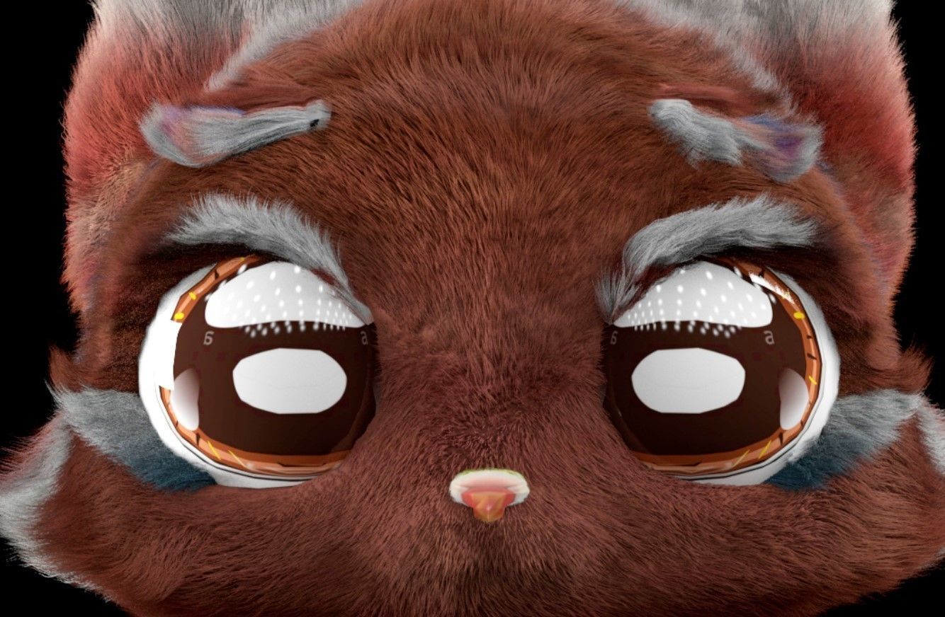 Firefox peluche  Low-poly 3D model_3