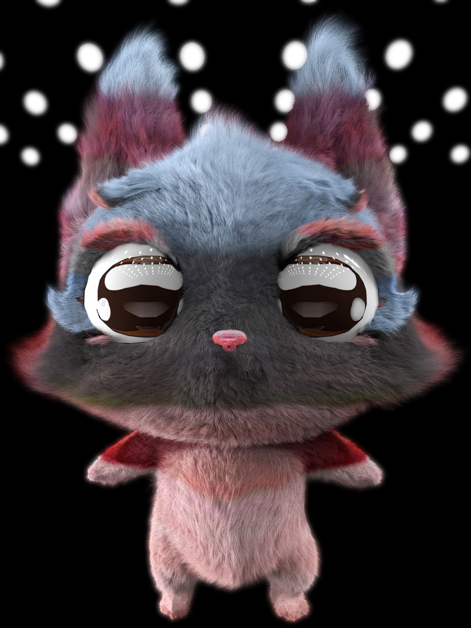 Firefox peluche  Low-poly 3D model_1