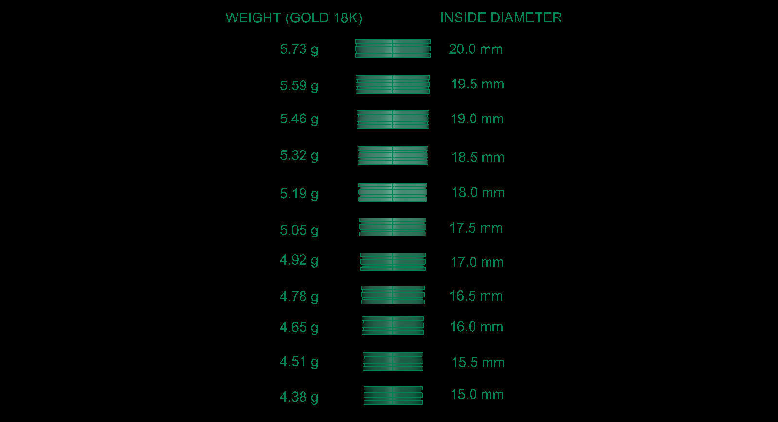 Two-Row Wedding Band 3D print model_11