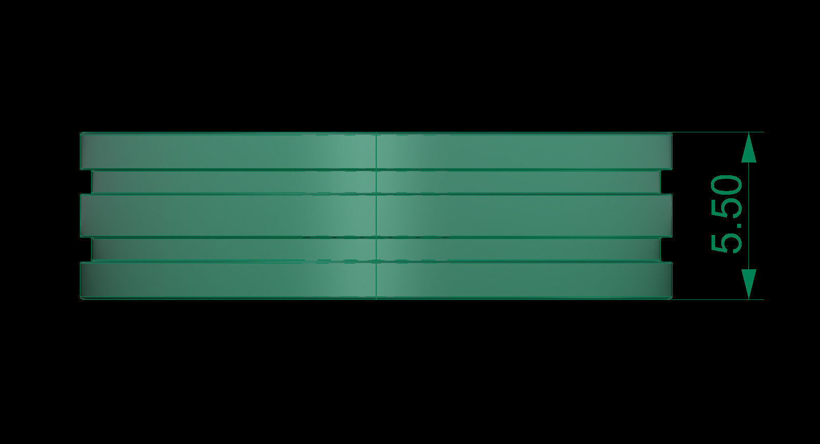 Two-Row Wedding Band 3D print model_17