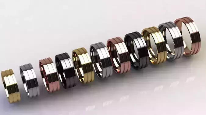 Two-Row Wedding Band