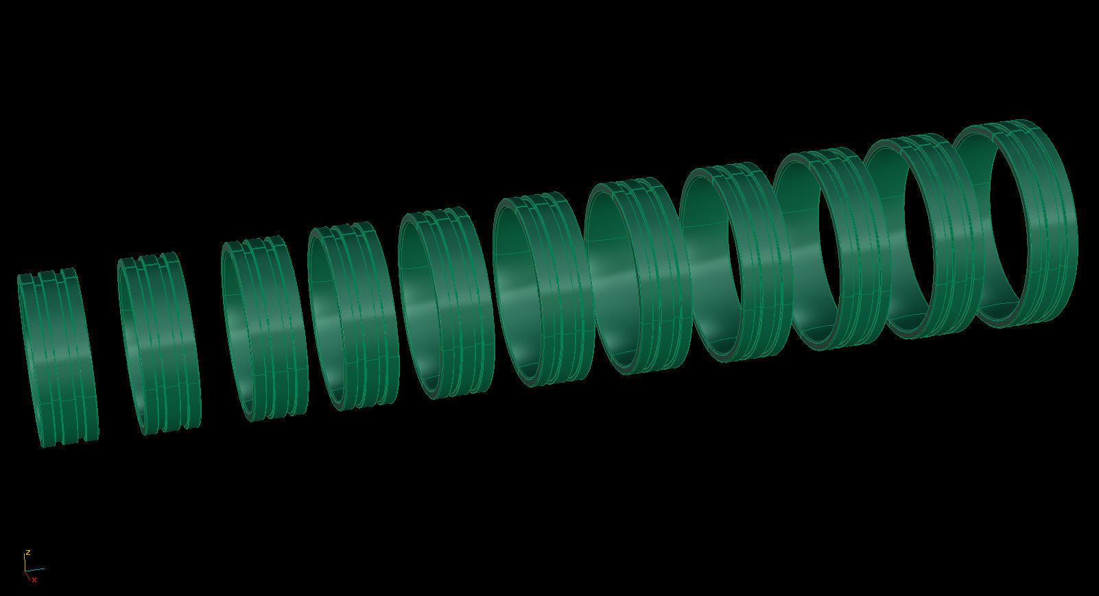 Two-Row Wedding Band 3D print model_12