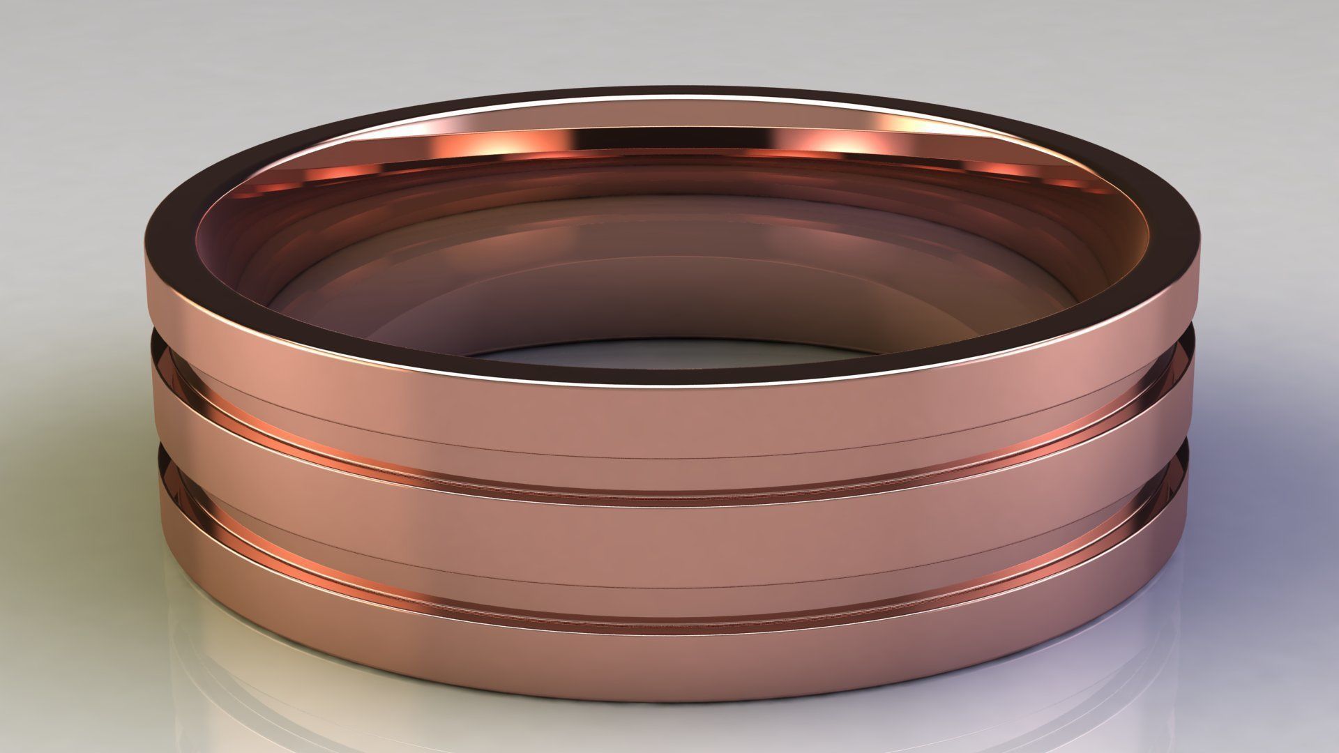 Two-Row Wedding Band 3D print model_8