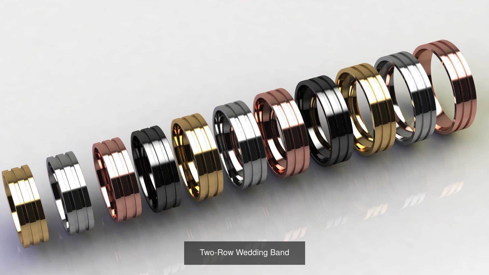 Two-Row Wedding Bands Collection _2