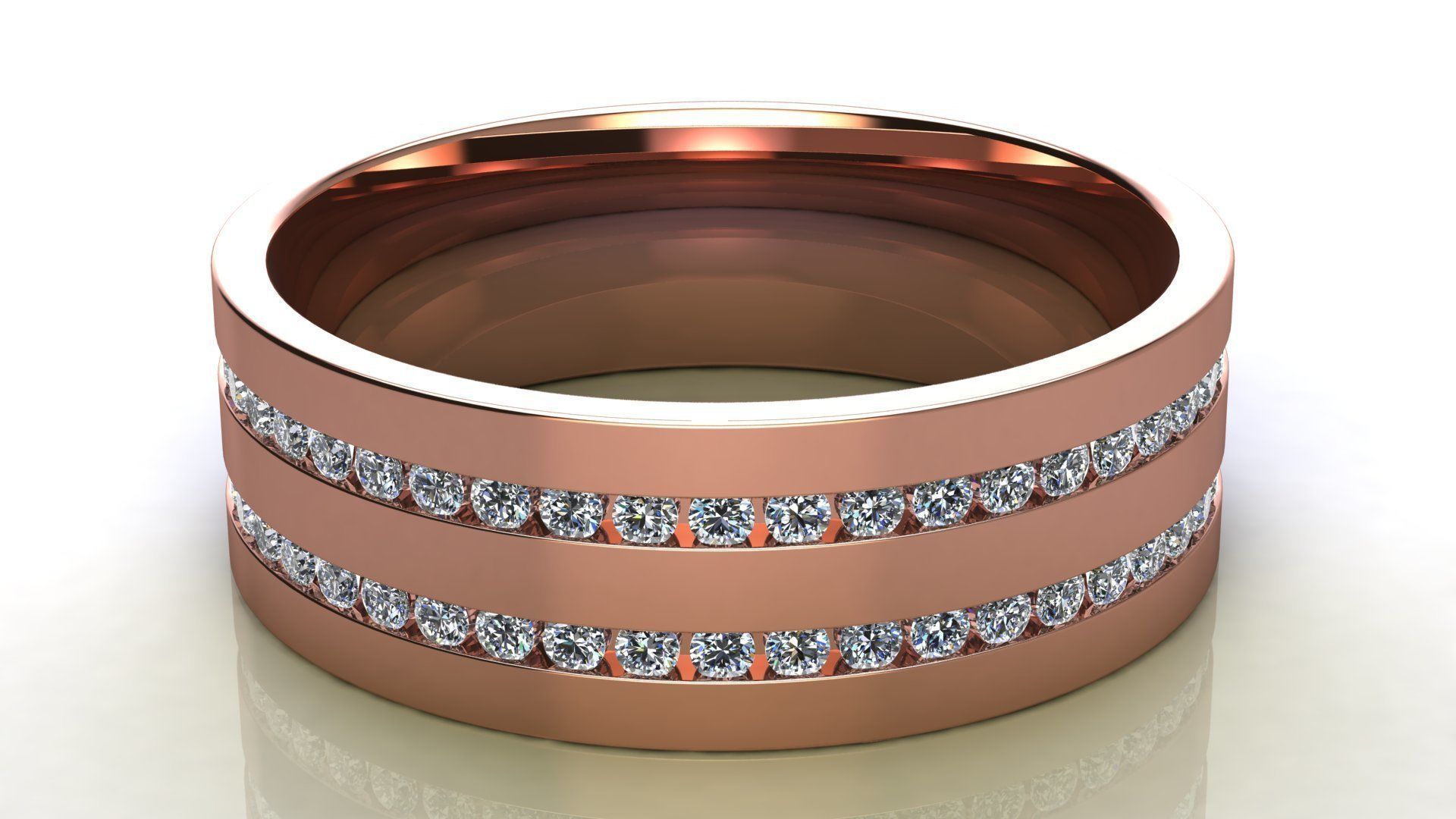 Two-Row Wedding Bands Collection _6