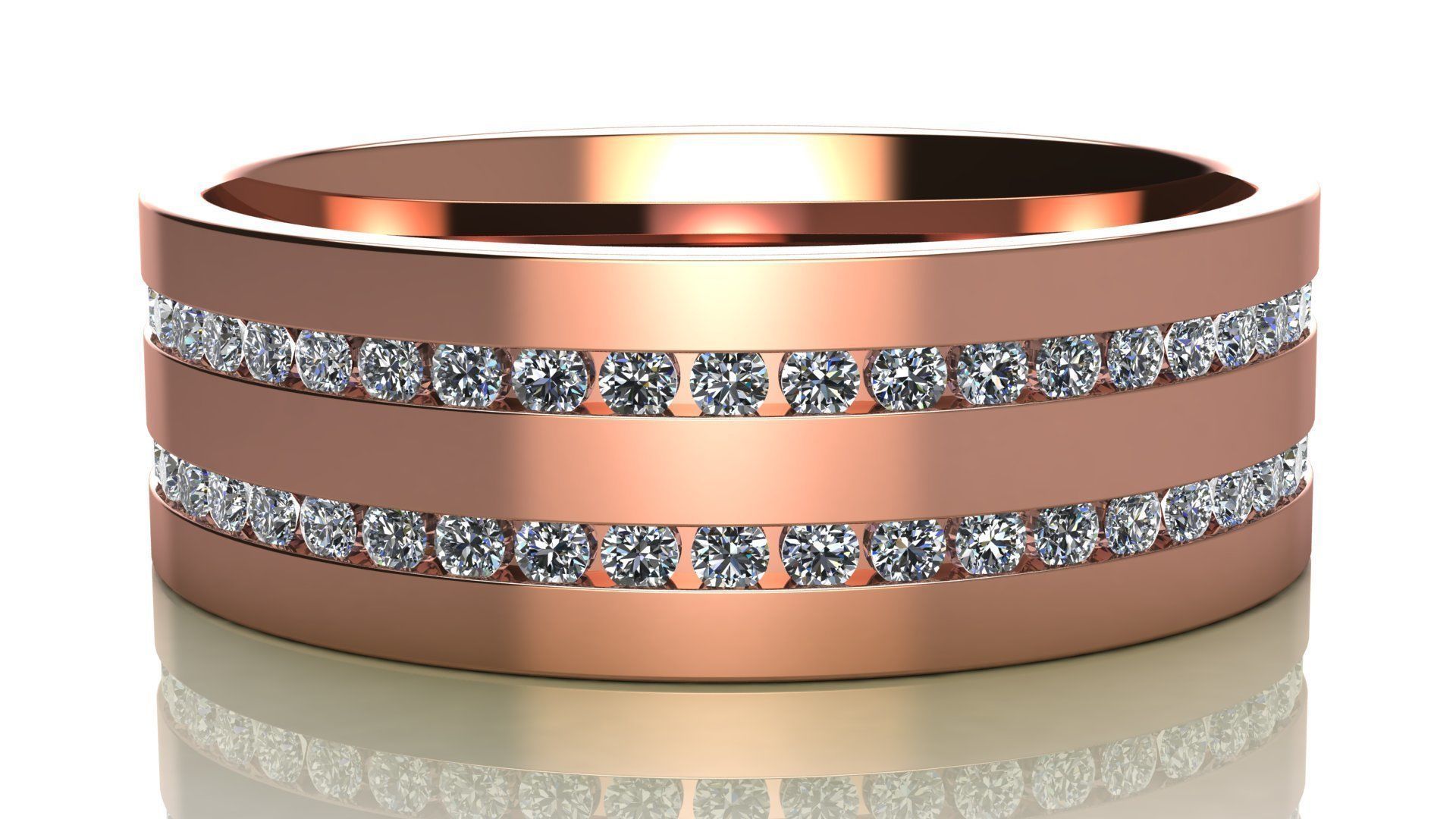 Two-Row Wedding Bands Collection _8