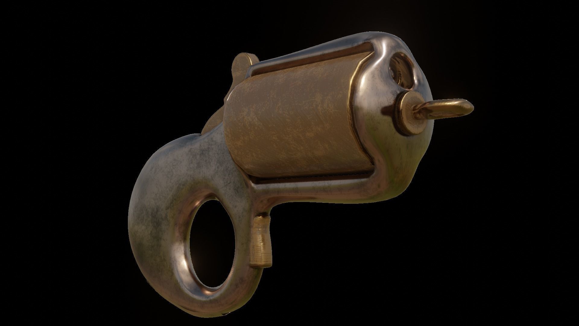 3D My Friend knuckleduster Pistol PBR model Low-poly 3D model_2