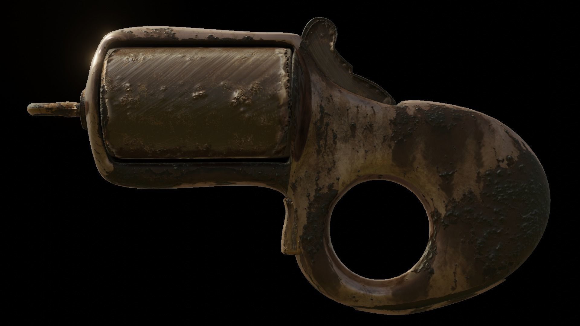 3D My Friend knuckleduster Pistol PBR model Low-poly 3D model_10