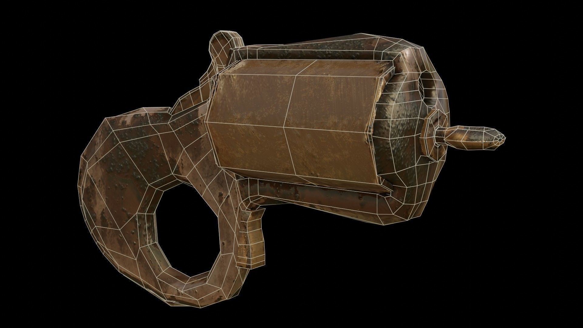 3D My Friend knuckleduster Pistol PBR model Low-poly 3D model_15