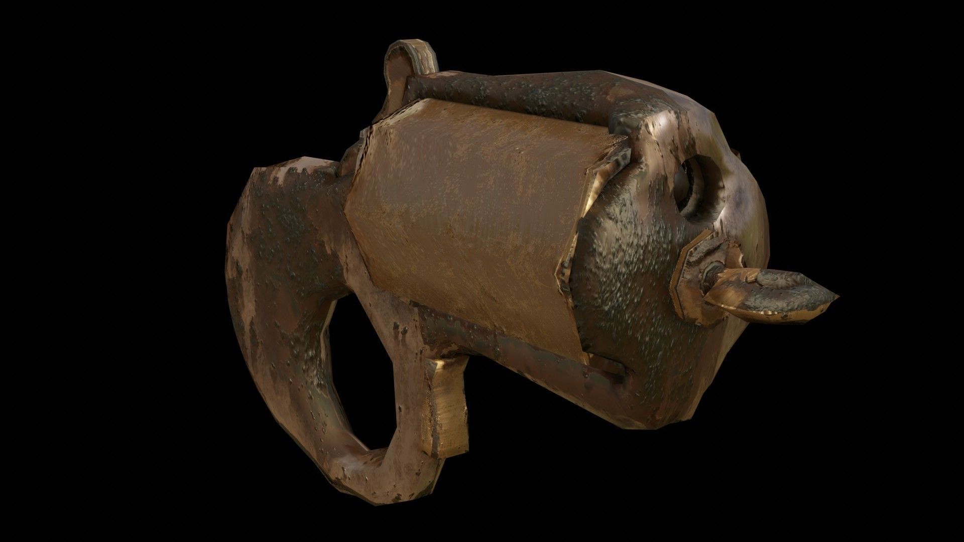 3D My Friend knuckleduster Pistol PBR model Low-poly 3D model_14