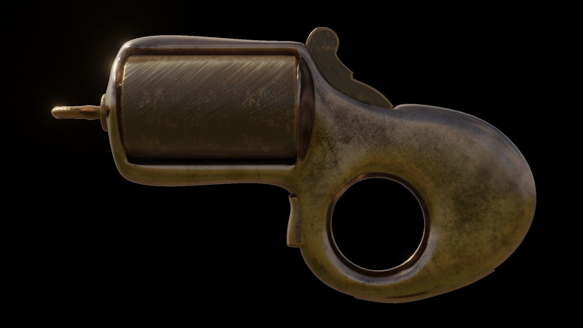 3D My Friend knuckleduster Pistol PBR model Low-poly 3D model_3