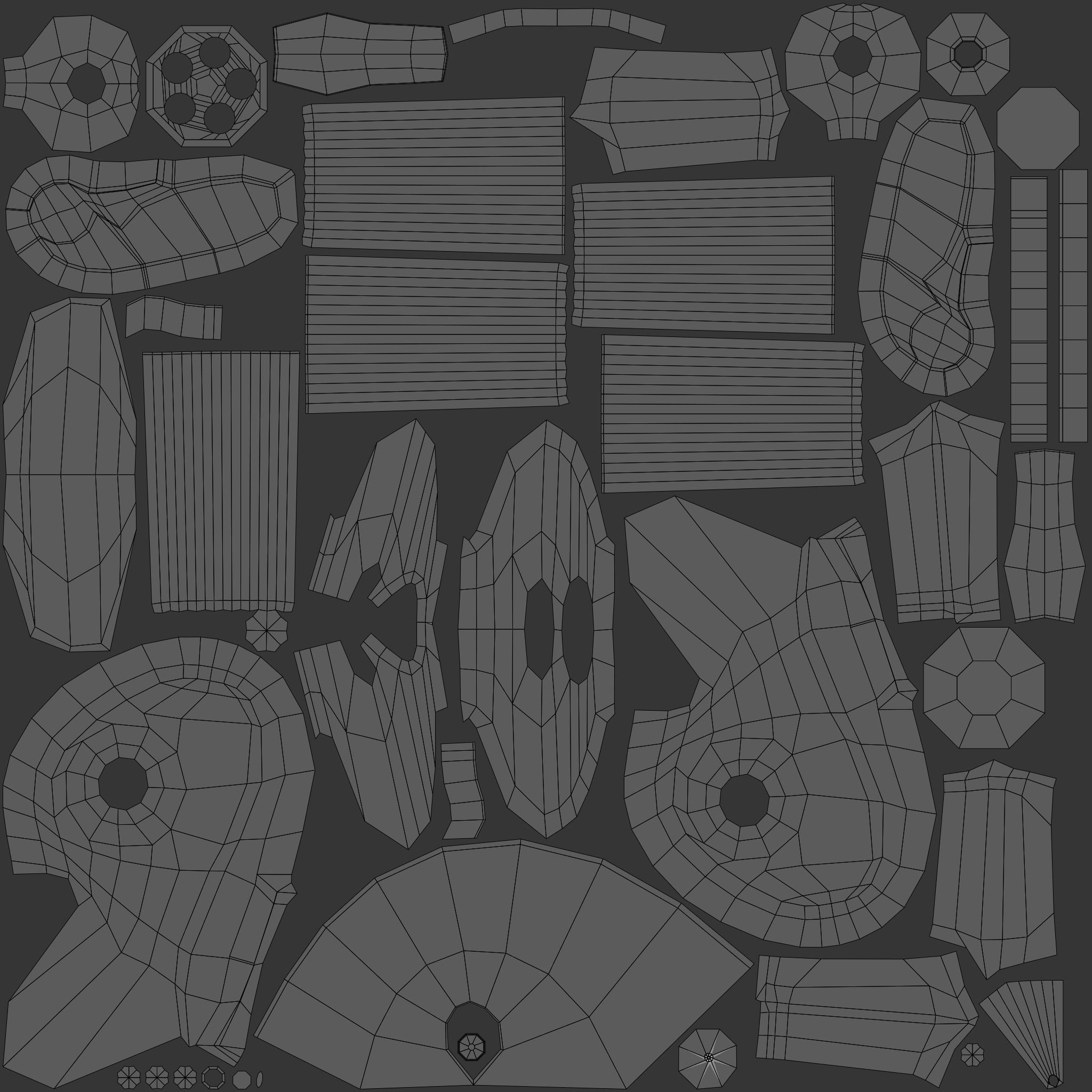 3D My Friend knuckleduster Pistol PBR model Low-poly 3D model_17