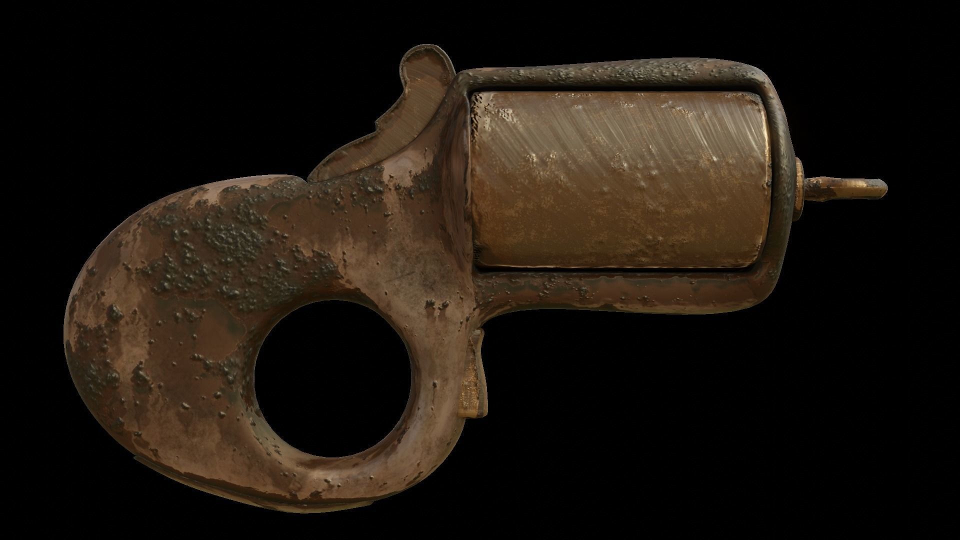 3D My Friend knuckleduster Pistol PBR model Low-poly 3D model_11