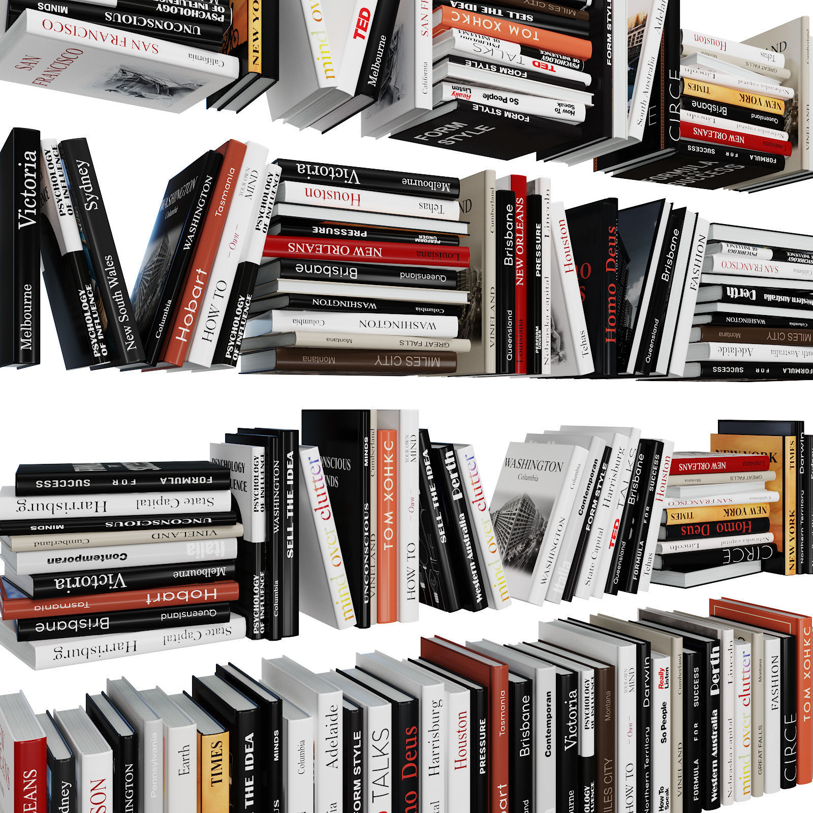 Books 3D model_1
