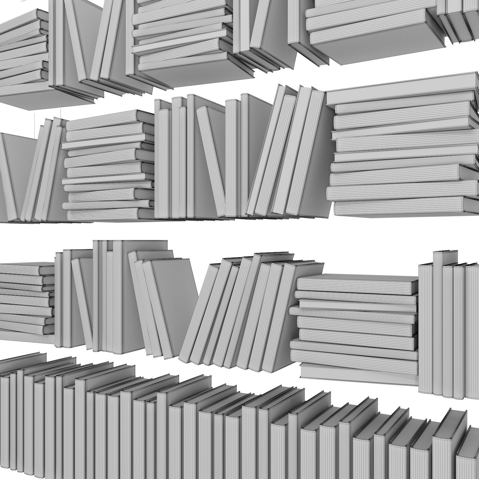 Books 3D model_7