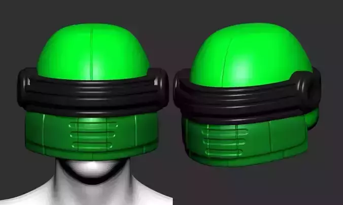 helmet high poly sculpt 3d printable ver 7 3D model