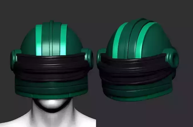helmet high poly sculpt 3d printable 