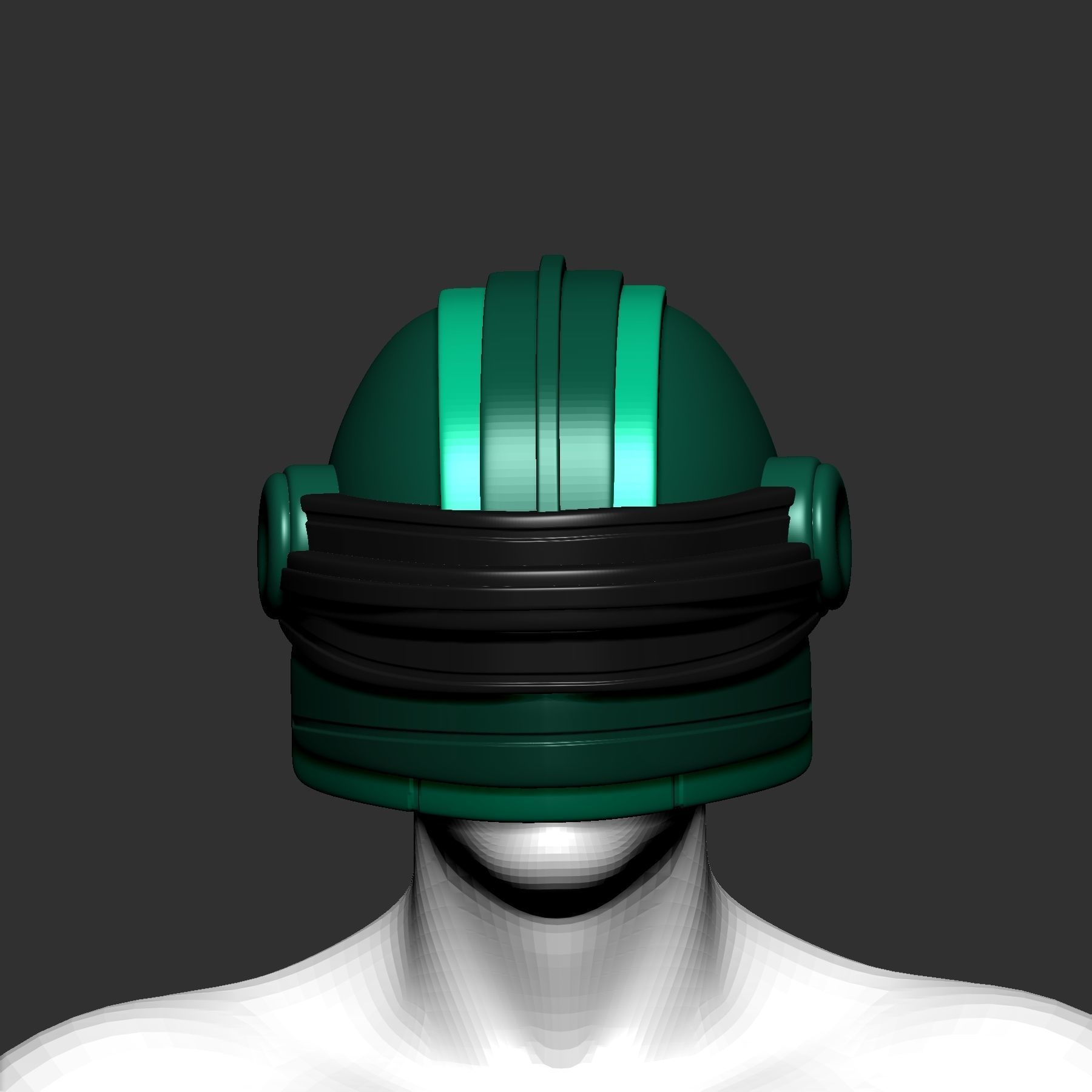 helmet high poly sculpt 3d printable 3D model_1