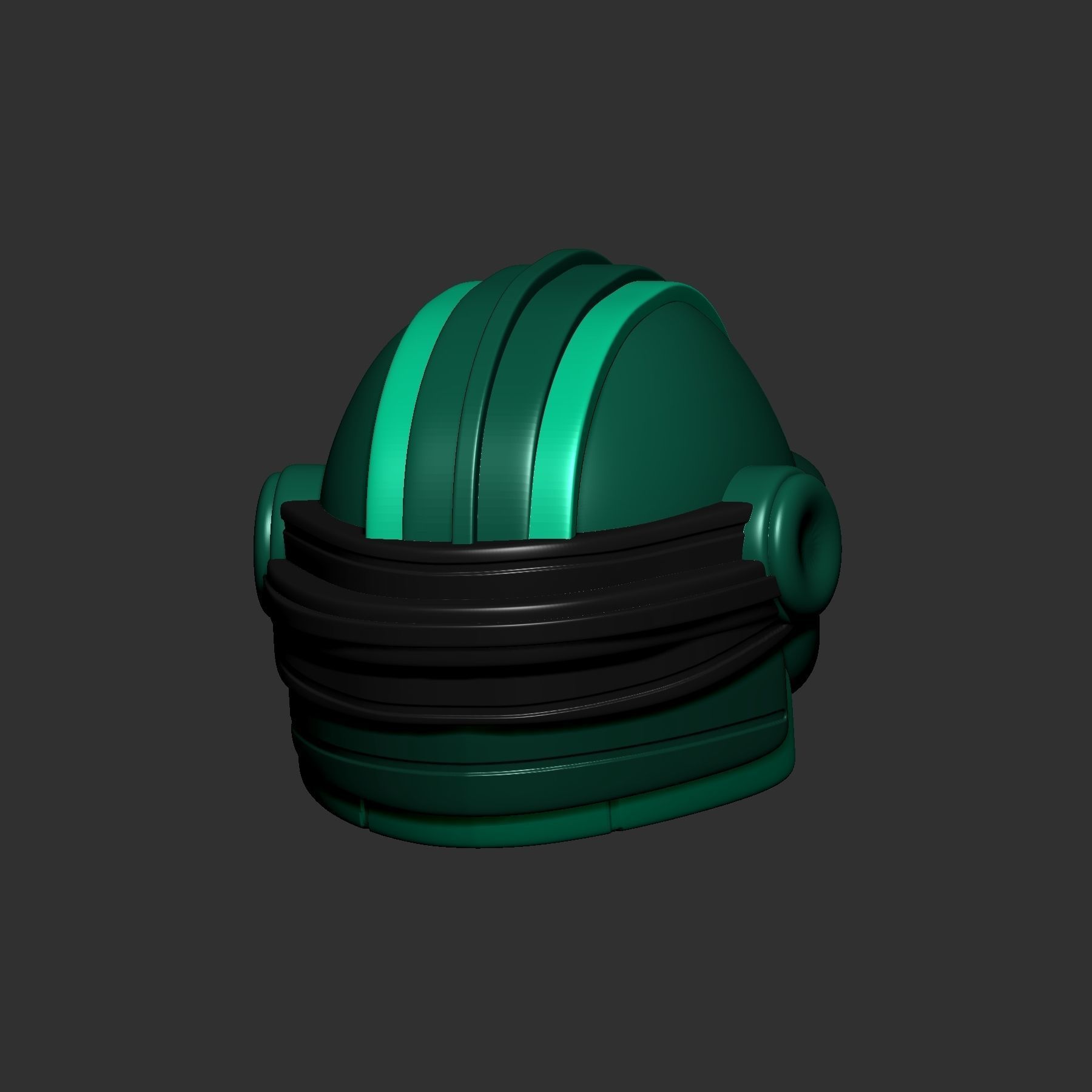 helmet high poly sculpt 3d printable 3D model_3