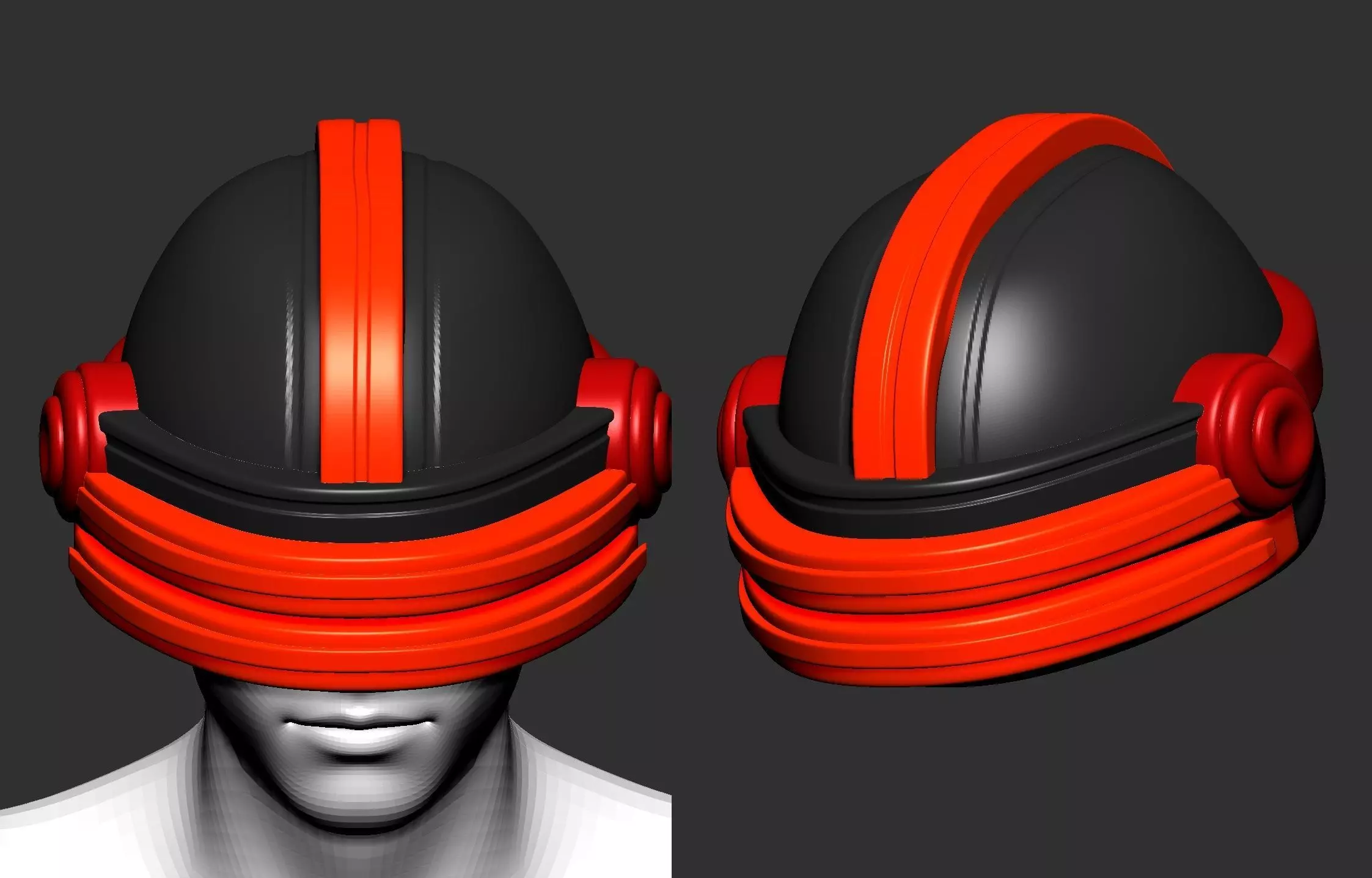 helmet high poly sculpt 3d printable ver 7 3D model 3D model_0