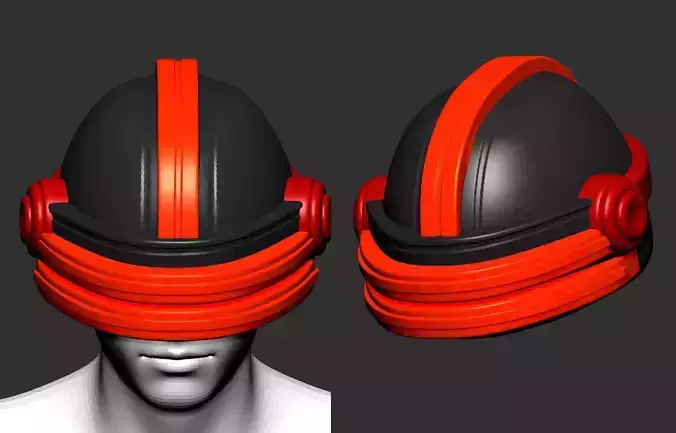 helmet high poly sculpt 3d printable ver 7 3D model
