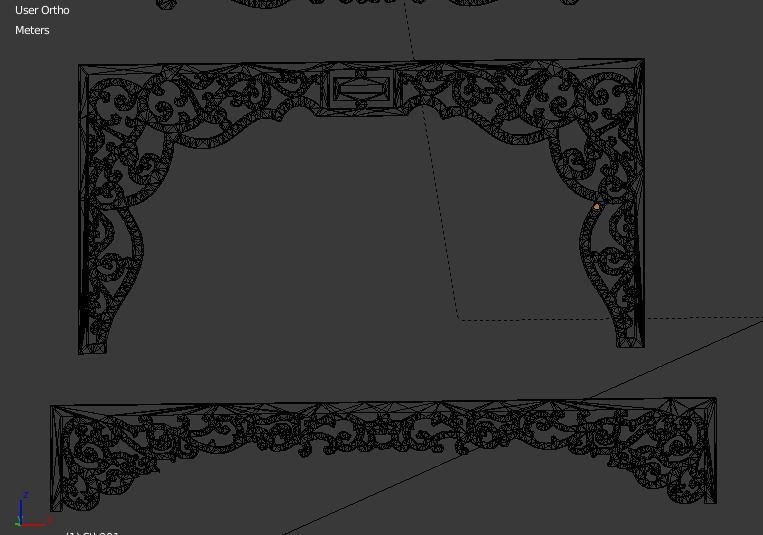 Collection of Curtain  accessories  3D model 02 3D model_6