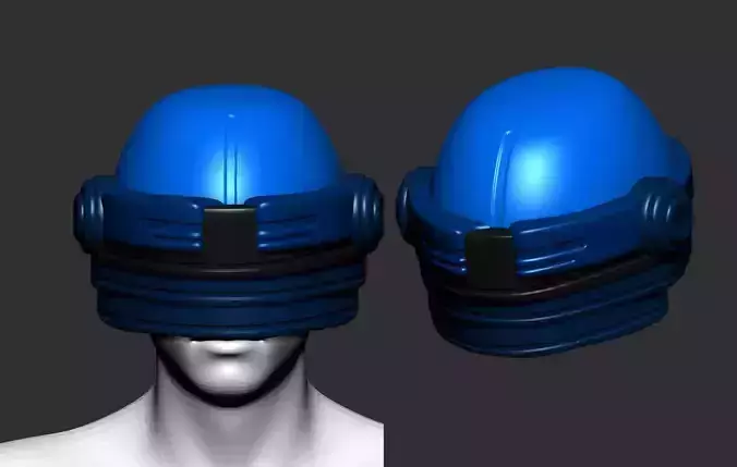 helmet high poly sculpt 3d printable